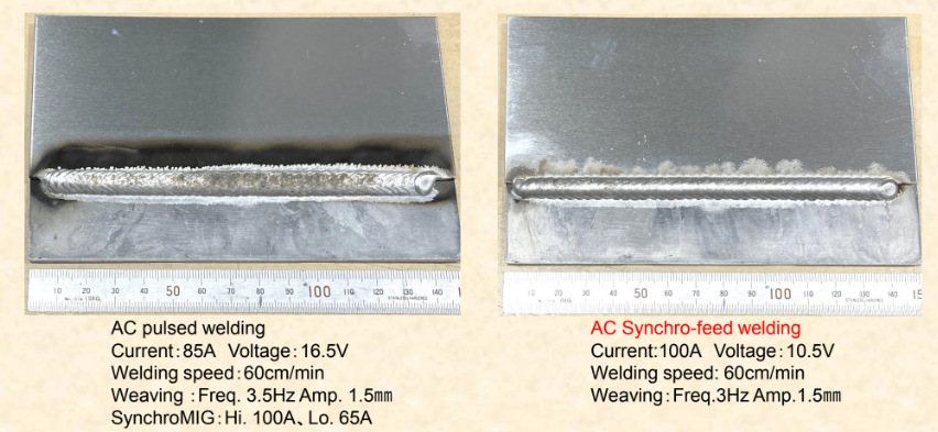 Die-cast welding AC pulse vs AC Synchro-feed Evolution welding.