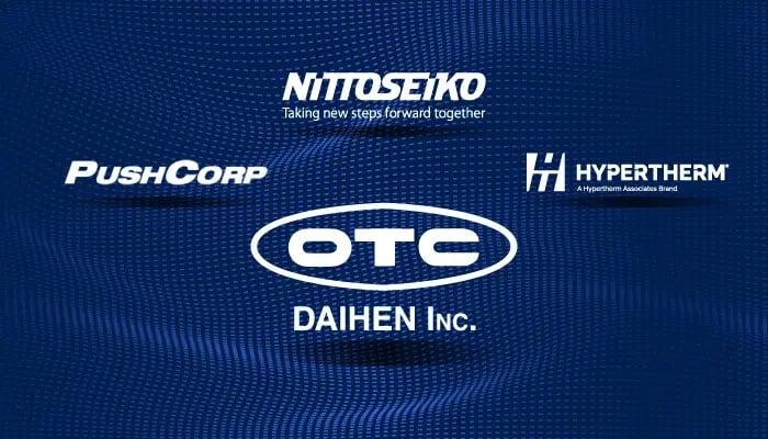 OTC DAIHEN logo with welding systems partner logos