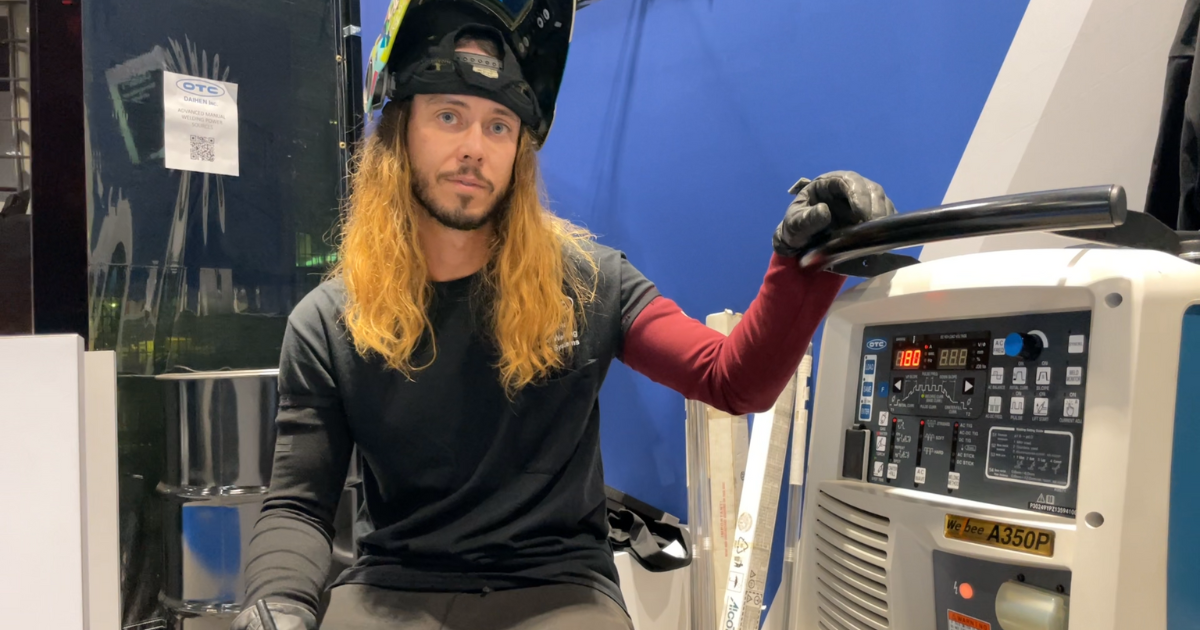  Rush Kane shows OTC DAHIEN’s new Plasma Jet TIG welder